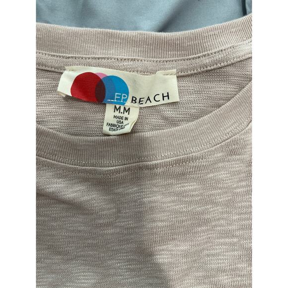 Free People Beach Medium Culver City Crop Knot tan lightweight sweater NWOT - Picture 4 of 6